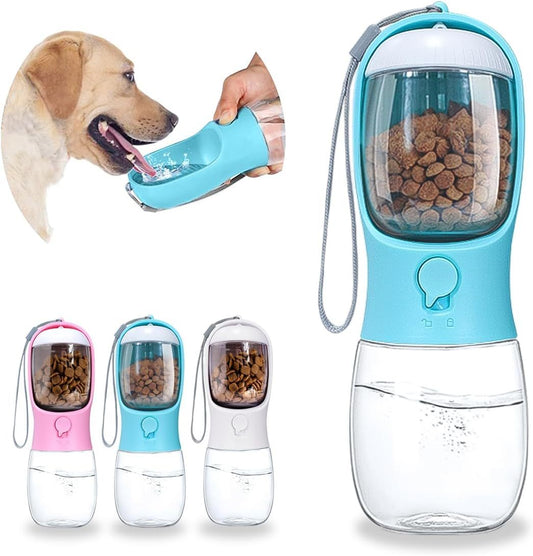 Portable 2-in-1 Pet Water Bottle & Food Container – Perfect for Walks & Hikes