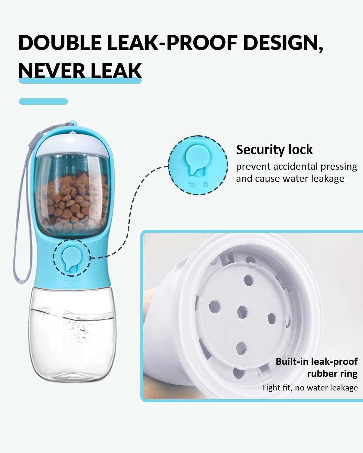 Portable 2-in-1 Pet Water Bottle & Food Container – Perfect for Walks & Hikes